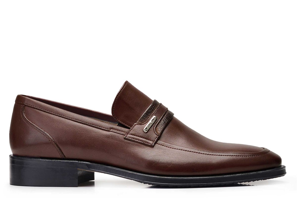 Nevzat Onay Kahverengi Klasik Loafer Erkek Ayakkabı -10452-. 2