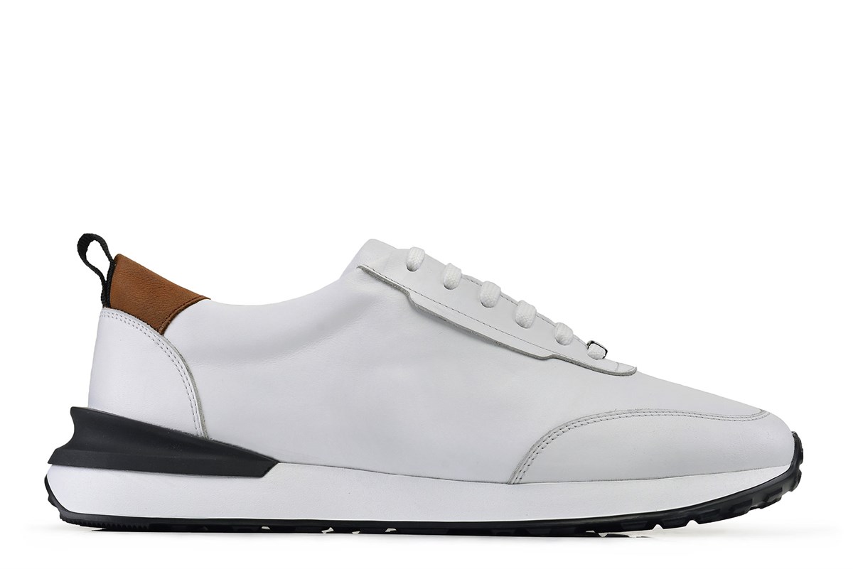 Nevzat Onay Beyaz Bağcıklı Sneaker Erkek Ayakkabı -34771-. 2