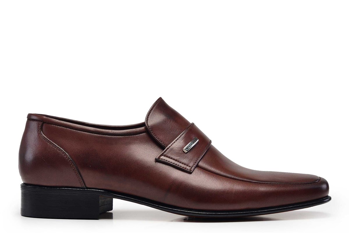 Nevzat Onay Kahverengi Klasik Loafer Kösele Erkek Ayakkabı -10954-. 2