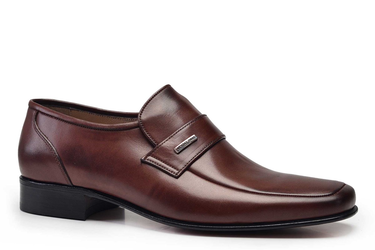 Nevzat Onay Kahverengi Klasik Loafer Kösele Erkek Ayakkabı -10954-. 3