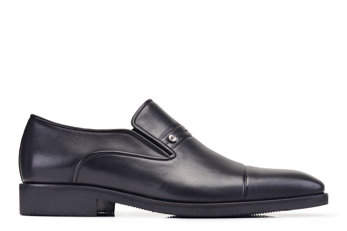 Nevzat Onay Siyah Klasik Bağcıksız Erkek Ayakkabı -12477-. 2