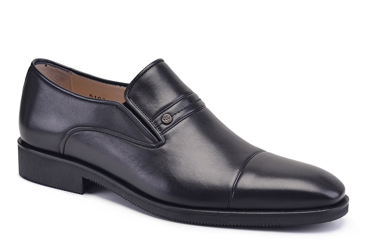 Nevzat Onay Siyah Klasik Bağcıksız Erkek Ayakkabı -12477-. 3