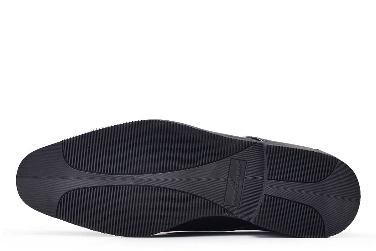 Nevzat Onay Siyah Klasik Bağcıksız Erkek Ayakkabı -12477-. 5