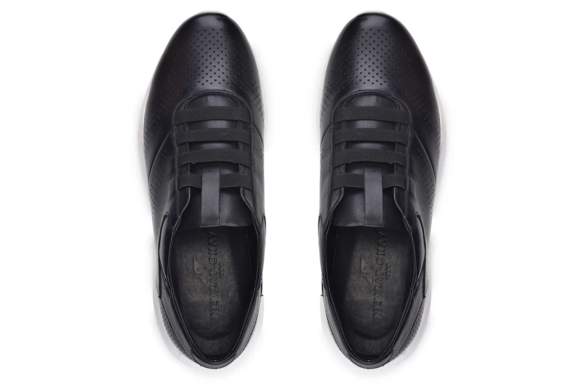 Nevzat Onay Siyah Baskı Bağsız Sneaker Erkek -10960-. 4