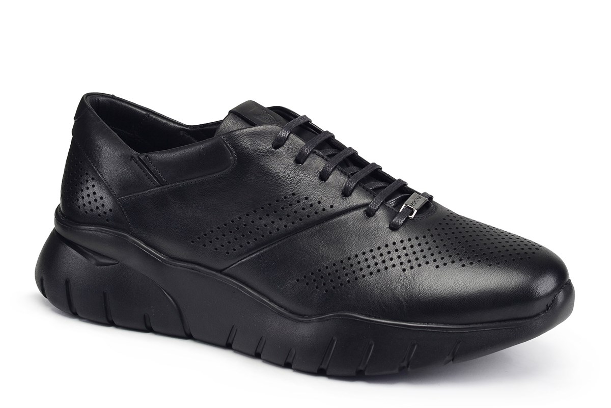 Nevzat Onay Siyah Günlük Bağcıklı Erkek Sneaker -93801-. 3