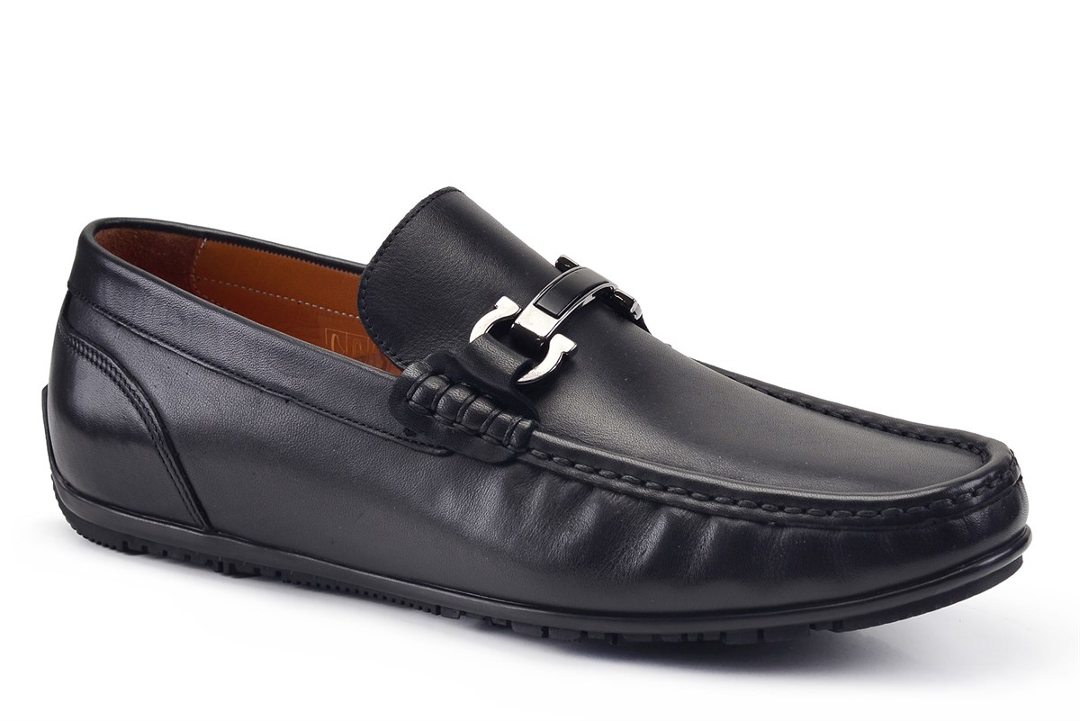 Nevzat Onay Siyah Bağcıksız Yazlık Loafer Erkek Ayakkabı -95401-. 3