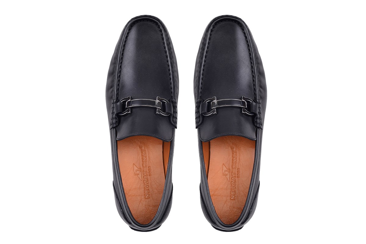 Nevzat Onay Siyah Bağcıksız Yazlık Loafer Erkek Ayakkabı -95401-. 4
