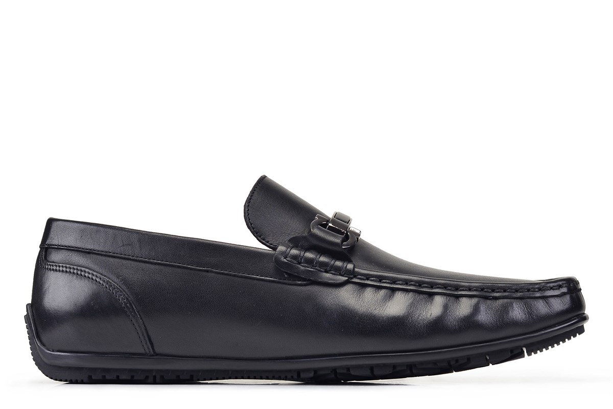 Nevzat Onay Siyah Bağcıksız Yazlık Loafer Erkek Ayakkabı -95401-. 2