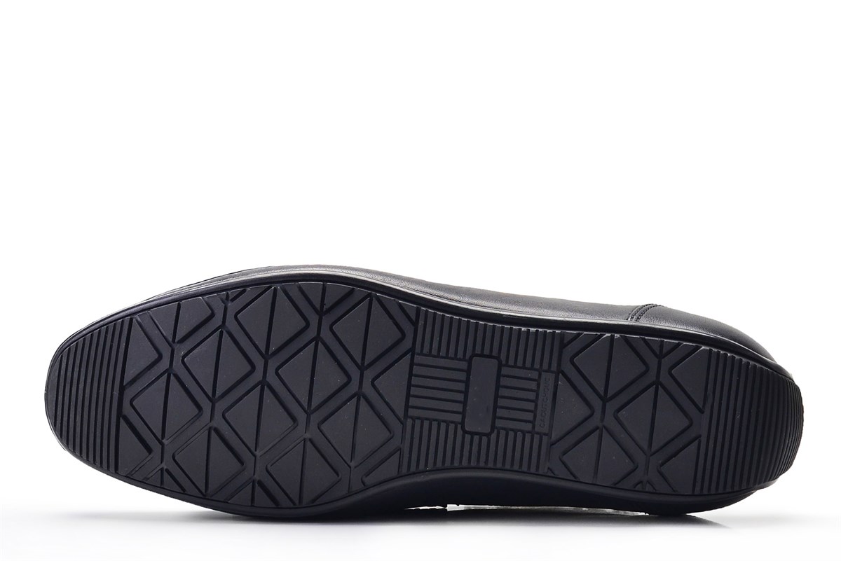 Nevzat Onay Siyah Bağcıksız Yazlık Loafer Erkek Ayakkabı -95401-. 5