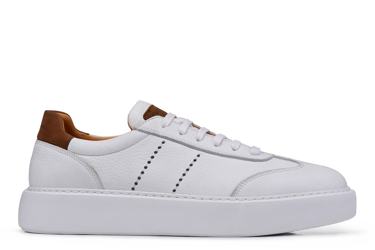 Nevzat Onay Beyaz Bağcıklı Sneaker Erkek Ayakkabı -12431-. 2