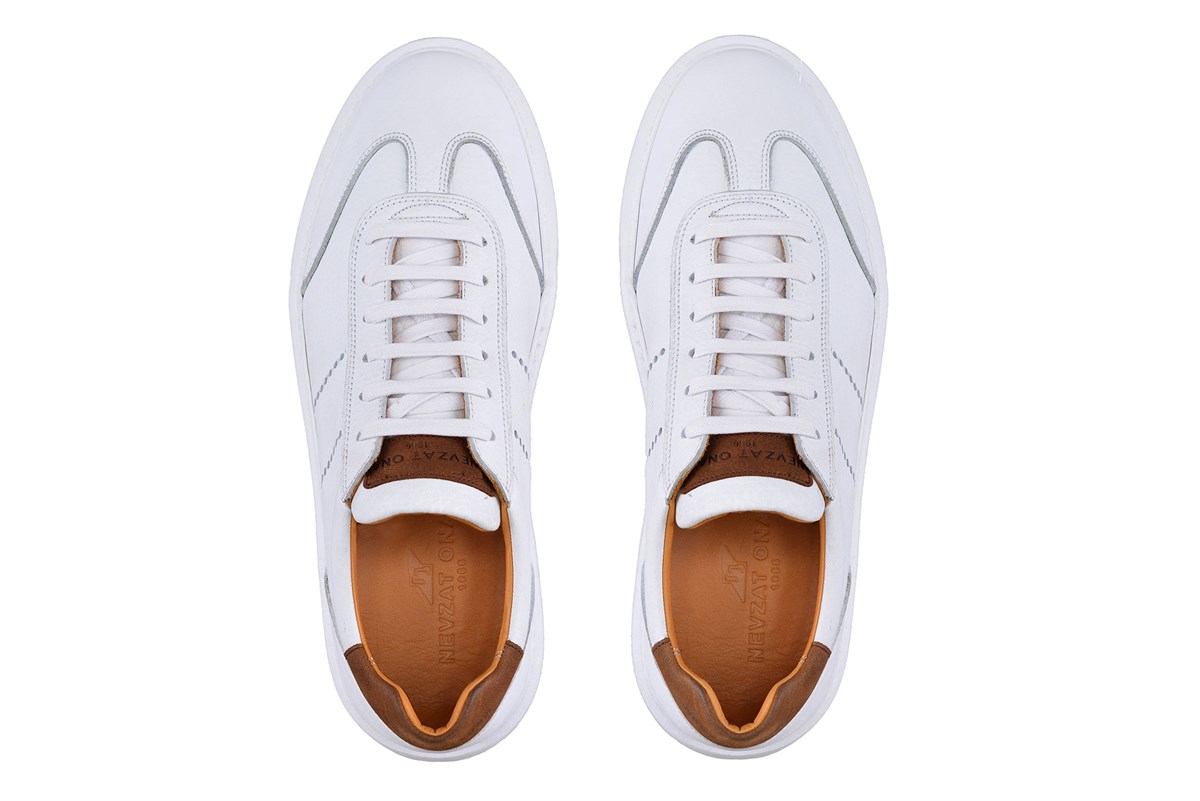 Nevzat Onay Beyaz Bağcıklı Sneaker Erkek Ayakkabı -12431-. 4