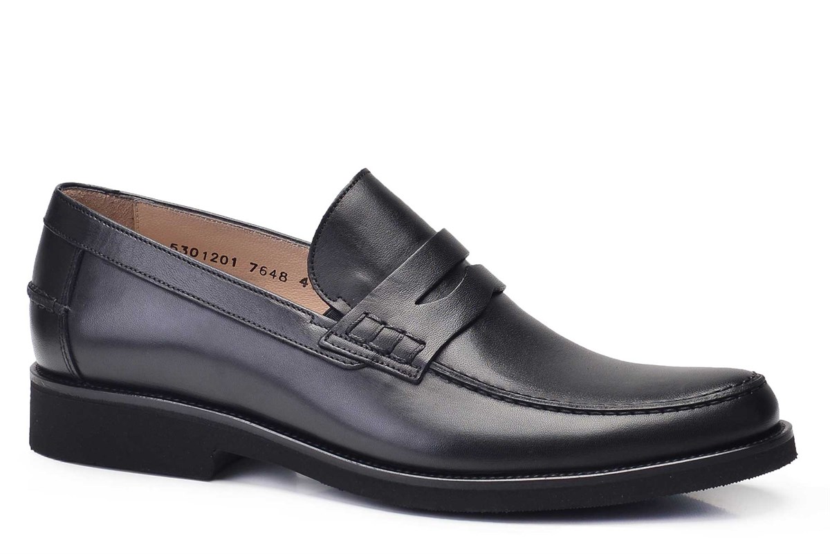 Nevzat Onay Hakiki Deri Siyah Günlük Loafer Erkek Ayakkabı -10780-. 3