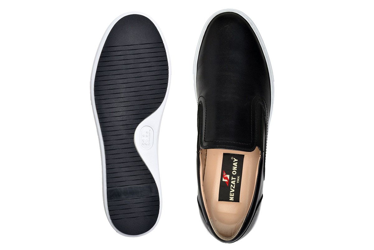 Nevzat Onay Hakiki Deri Siyah Sneaker Erkek Ayakkabı -8364-. 4