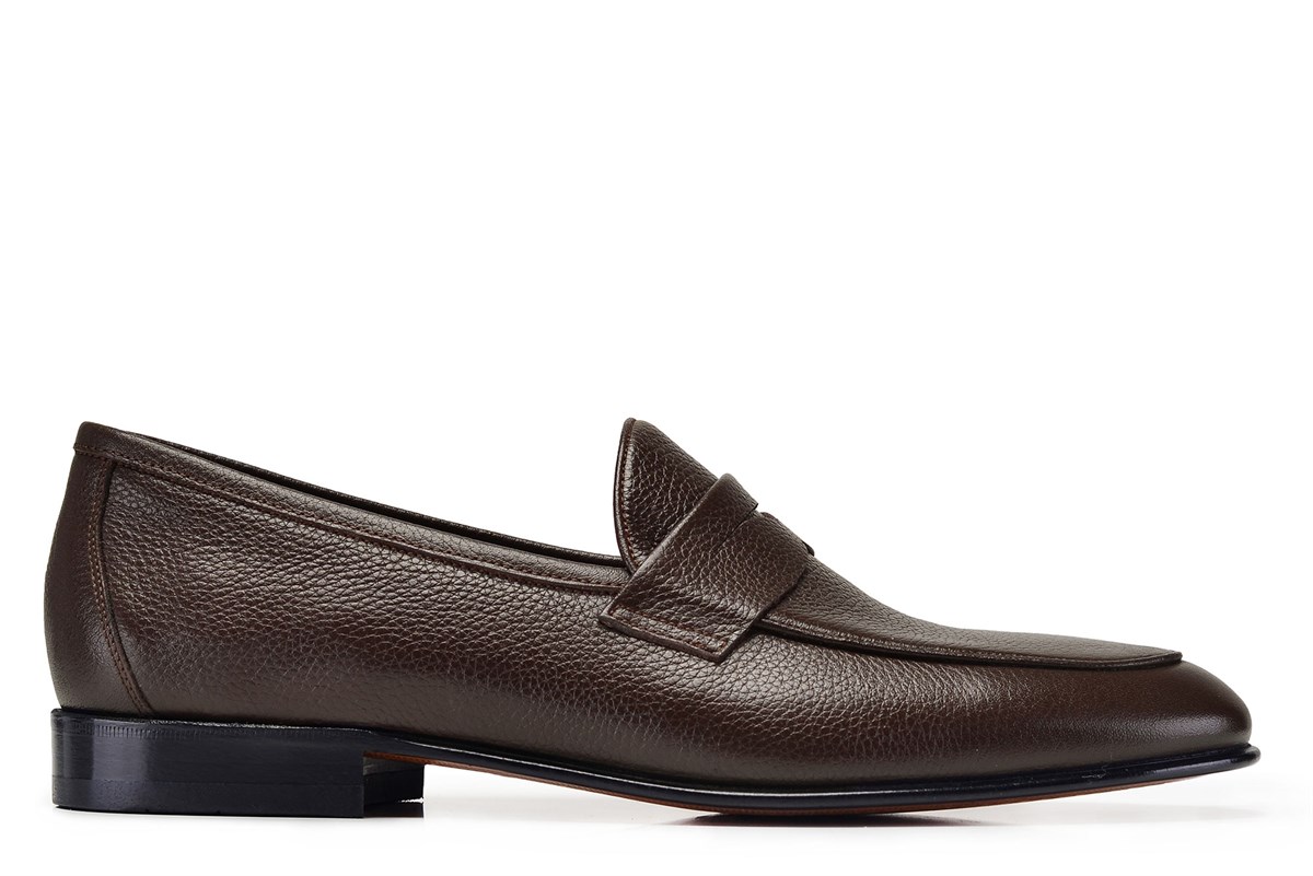 Nevzat Onay Kahverengi Klasik Loafer Kösele Erkek Ayakkabı -10818-. 2