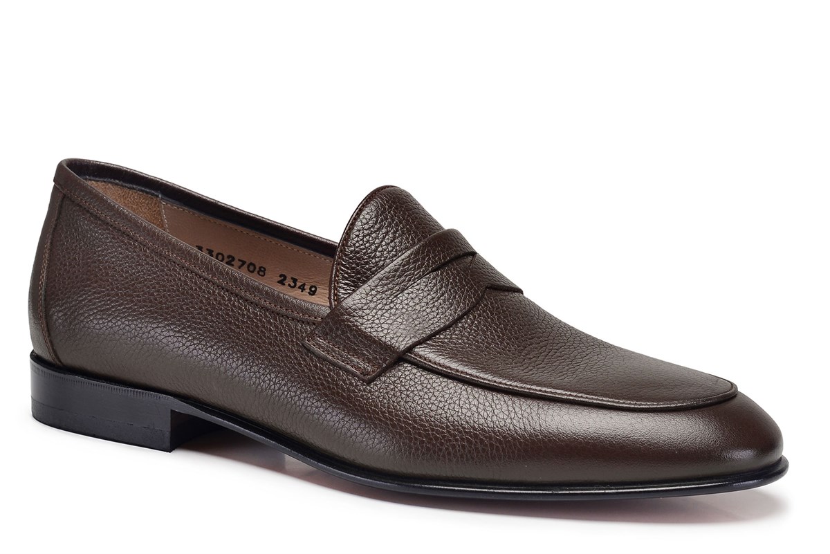 Nevzat Onay Kahverengi Klasik Loafer Kösele Erkek Ayakkabı -10818-. 3