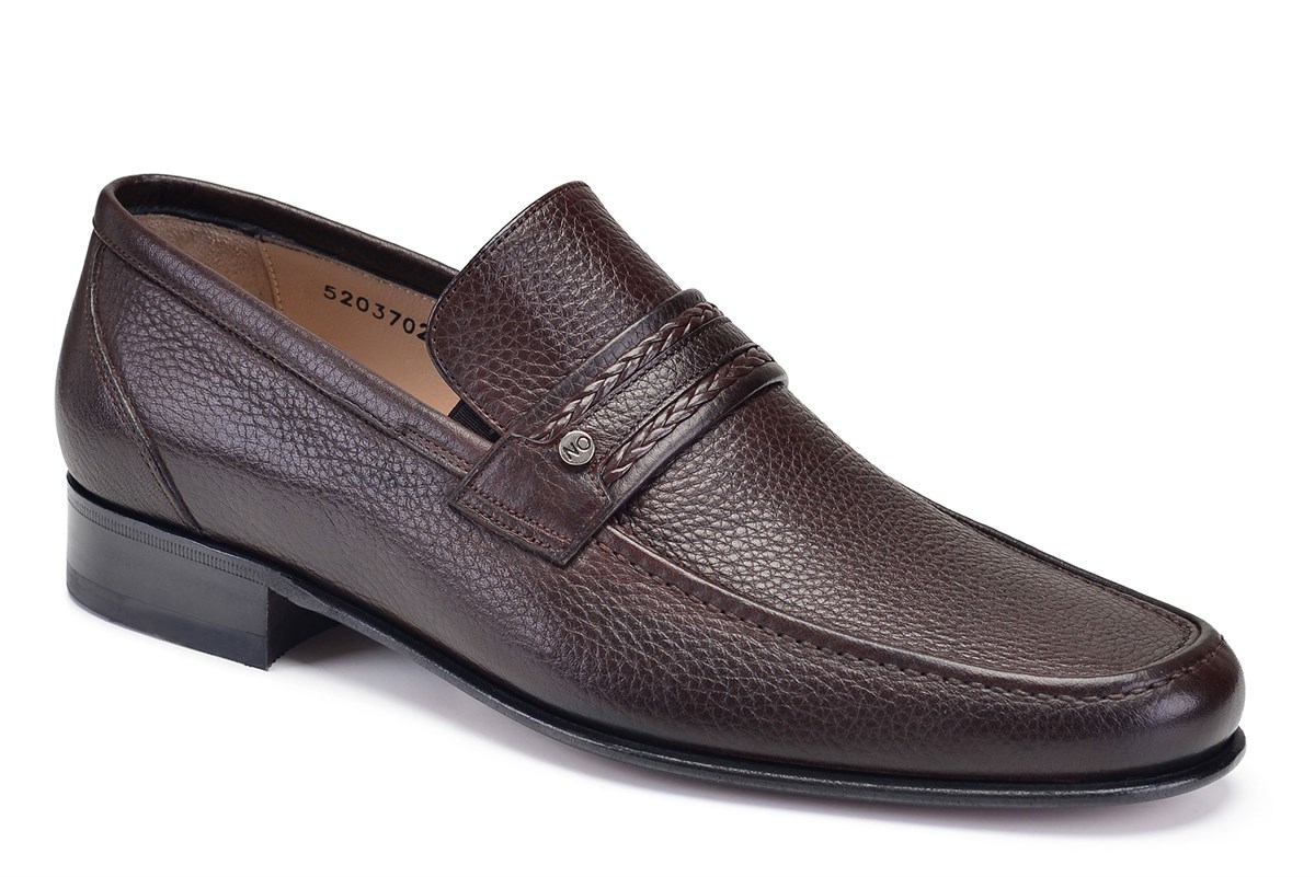 Nevzat Onay Kahverengi Klasik Loafer Kösele Erkek Ayakkabı -7005-. 3