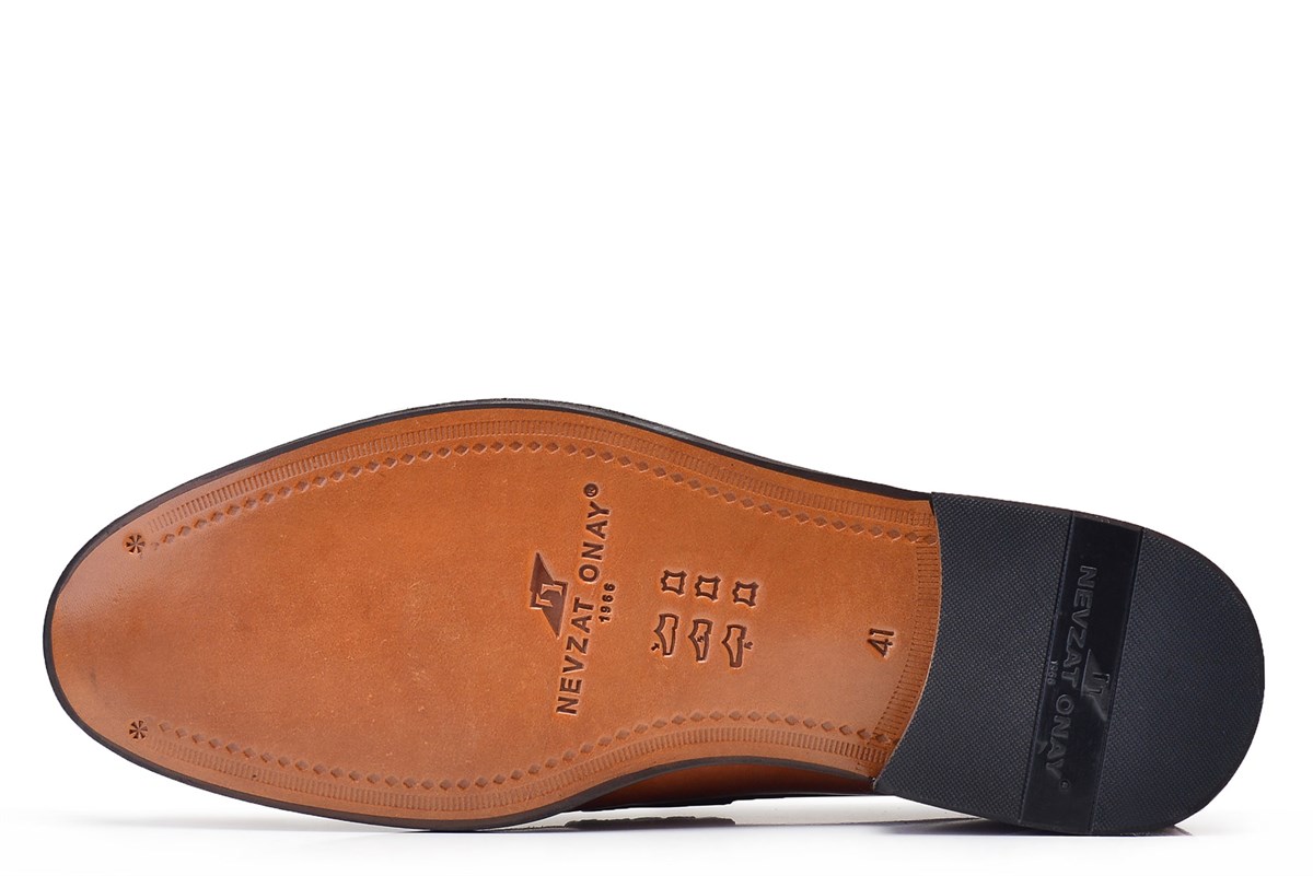 Nevzat Onay Kahverengi Klasik Loafer Kösele Erkek Ayakkabı -7005-. 5