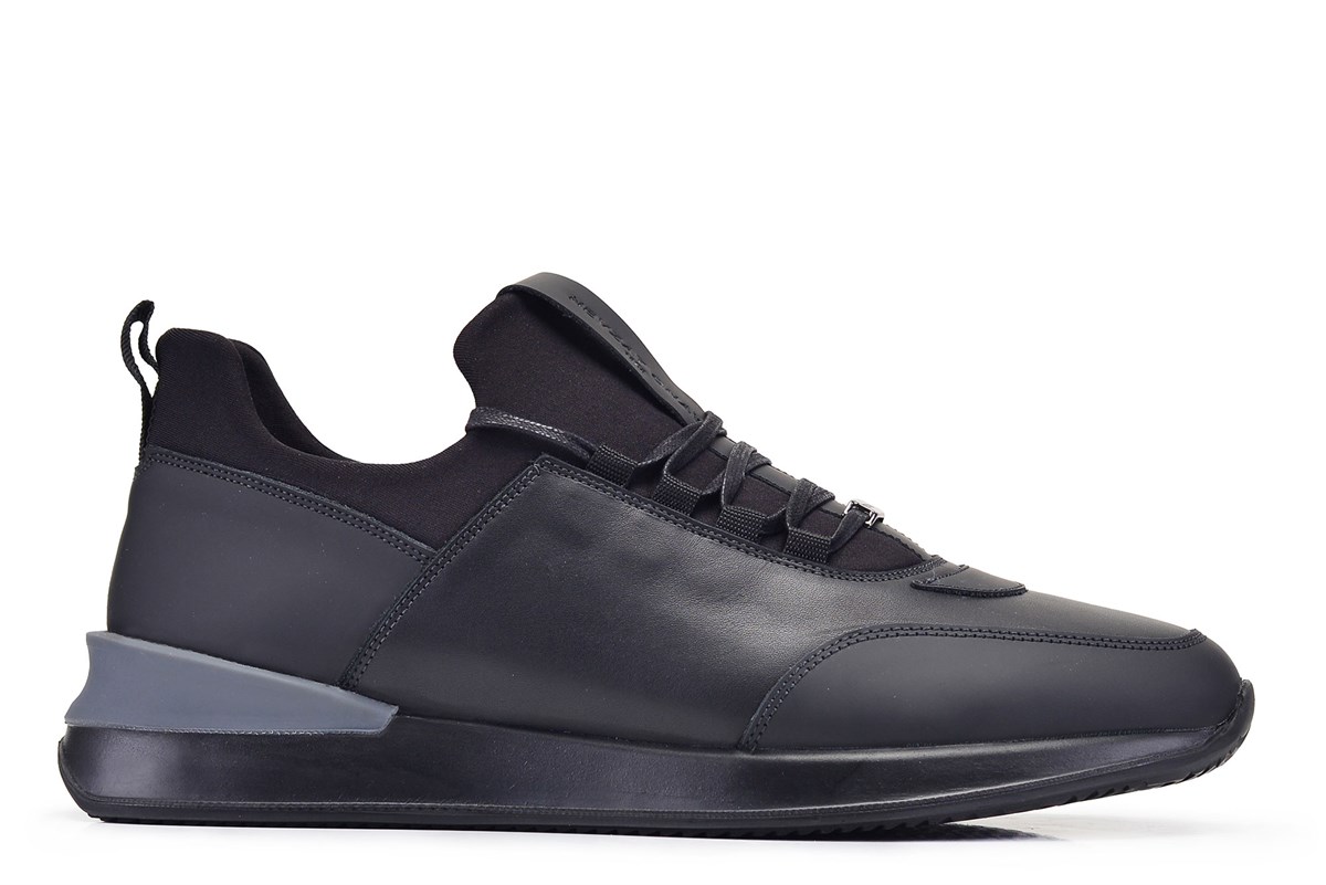 Nevzat Onay Siyah Bağcıklı Sneaker Erkek Ayakkabı -12468-. 2