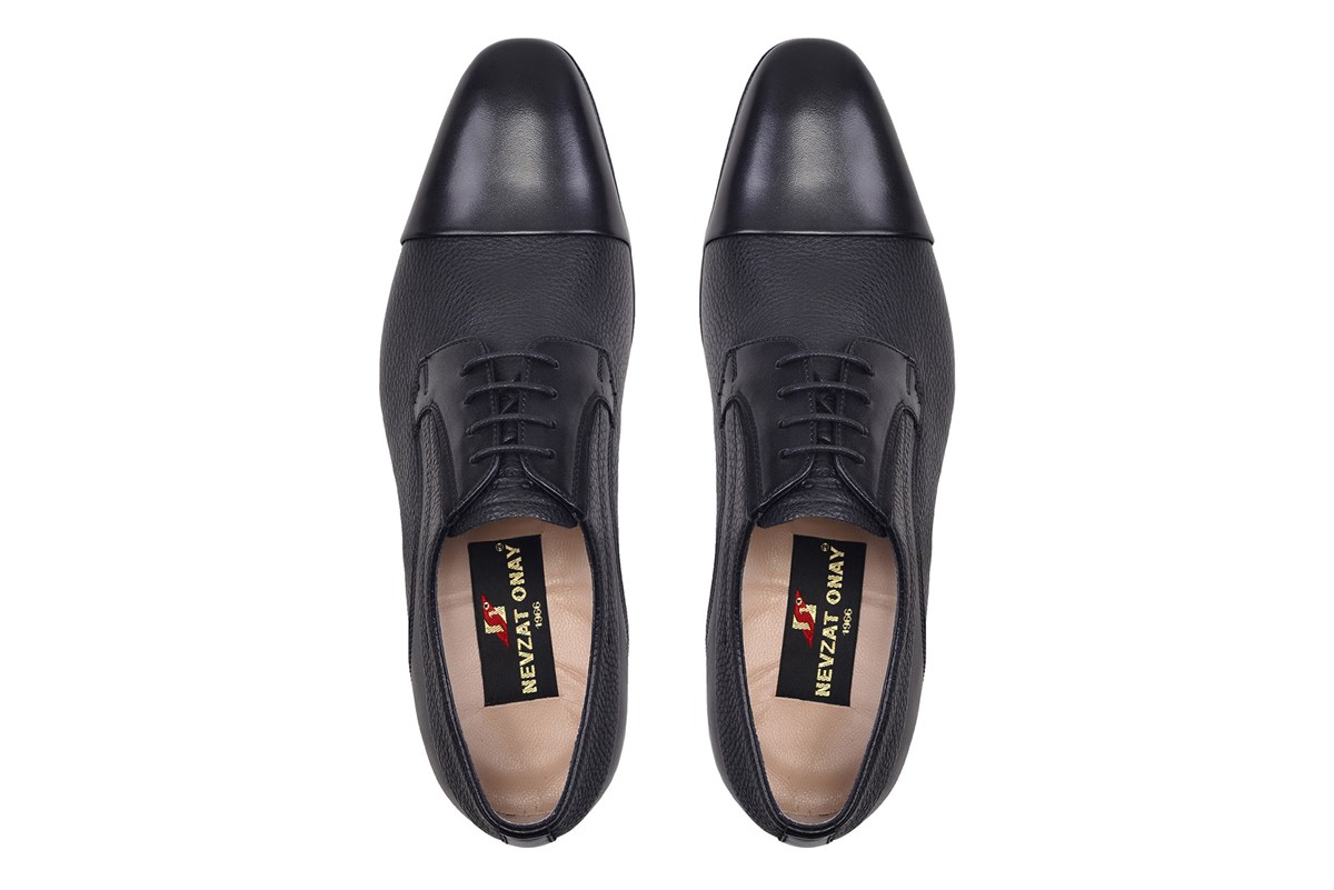Nevzat Onay Siyah Klasik Bağcıklı Kösele Erkek Ayakkabı -12602-. 4