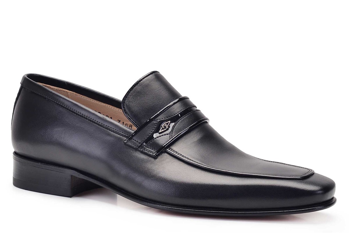 Nevzat Onay Siyah Klasik Kösele Tokalı Erkek Ayakkabı -7326-. 3
