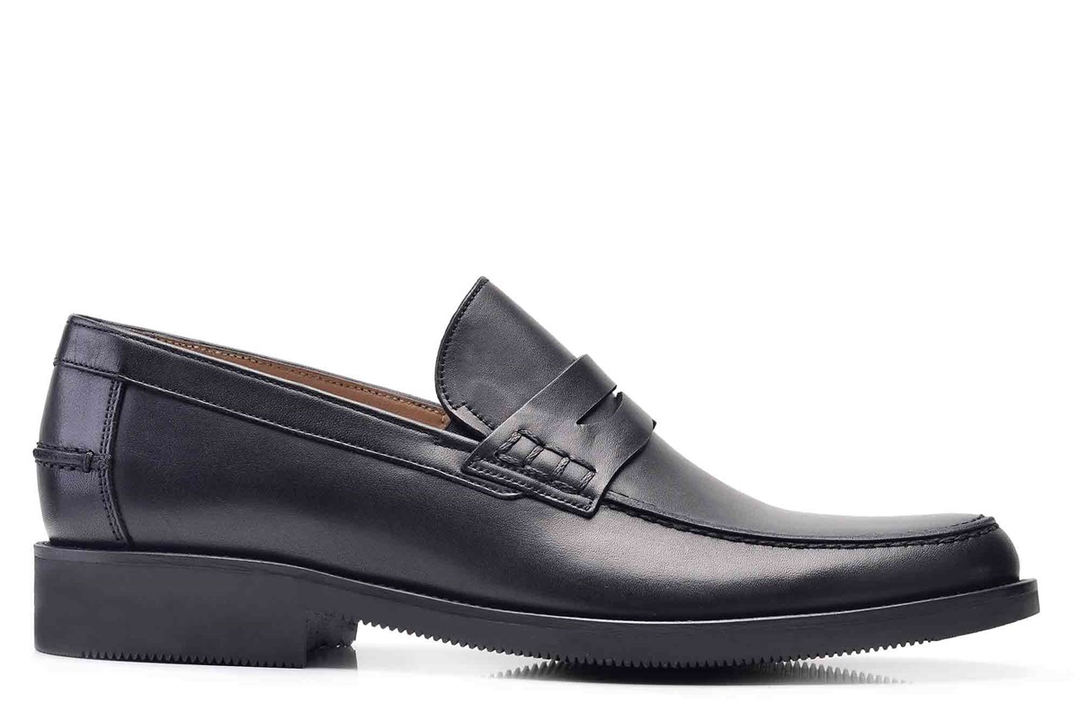 Nevzat Onay Siyah Klasik Loafer Erkek Ayakkabı -11912-. 2