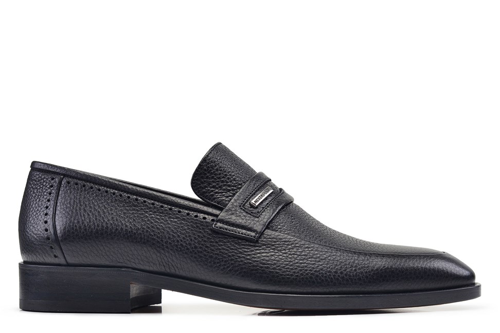Nevzat Onay Siyah Klasik Loafer Kösele Erkek Ayakkabı -4221-. 1
