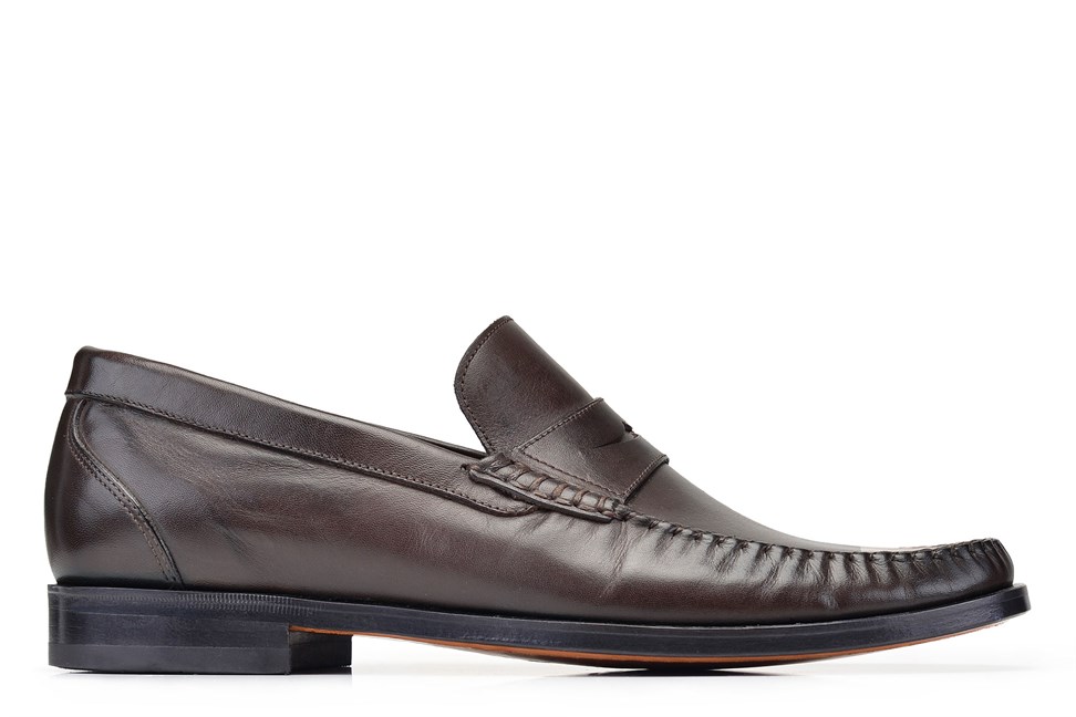 Kahverengi Klasik Loafer Kösele Erkek Ayakkabı -12052-