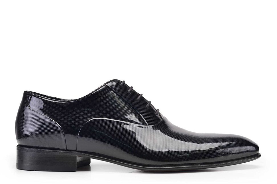 Nevzat Onay Siyah Klasik Bağcıklı Kösele Erkek Ayakkabı -7266-. 1