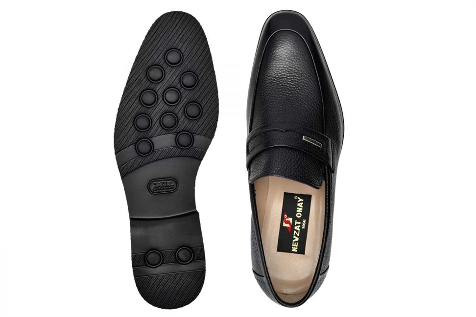 Hakiki Deri Siyah Günlük Loafer Erkek Ayakkabı -10923-