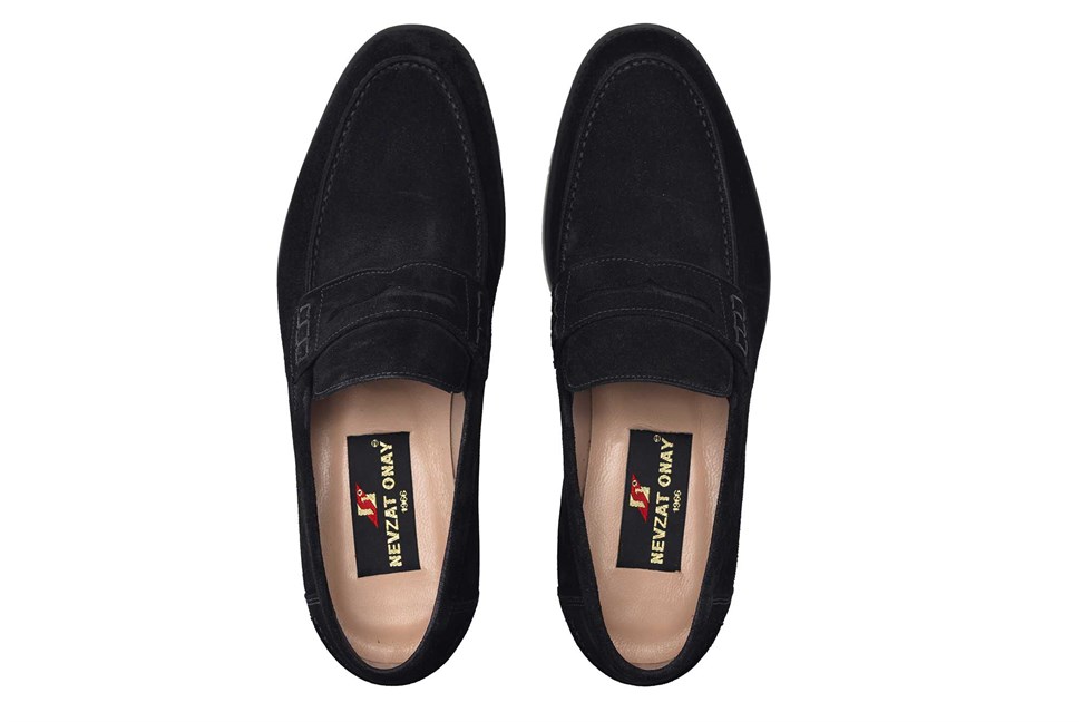 Hakiki Deri Siyah Yazlık Loafer Erkek Ayakkabı -11549-