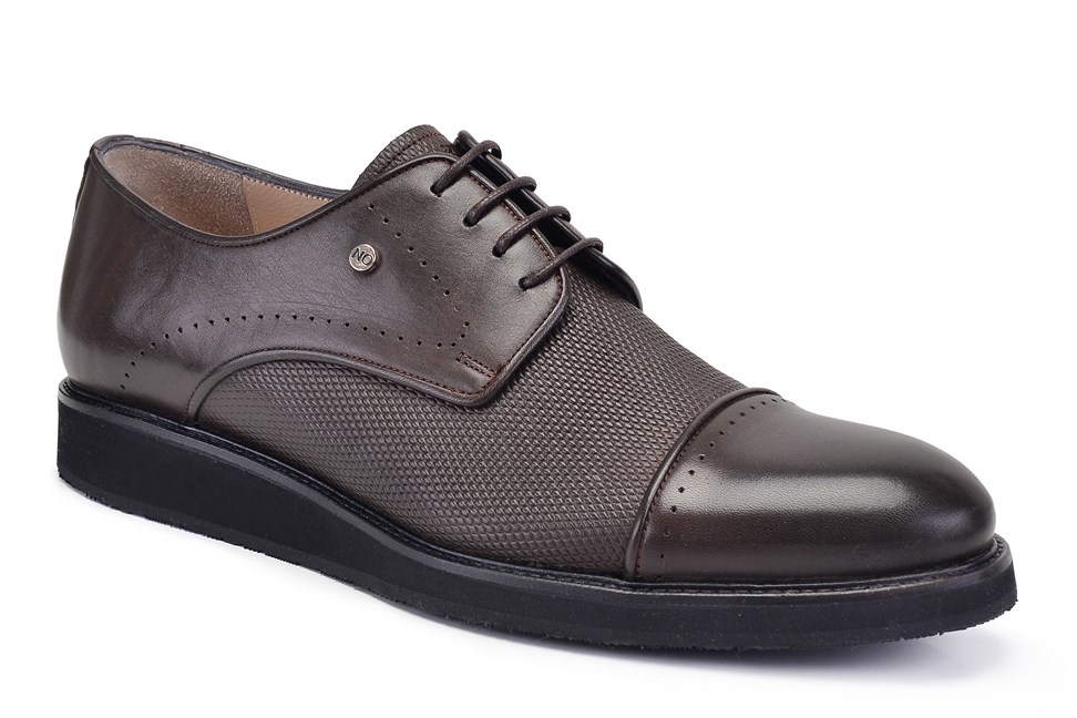 Kahverengi Günlük Bağcıklı Erkek Ayakkabı -12406-