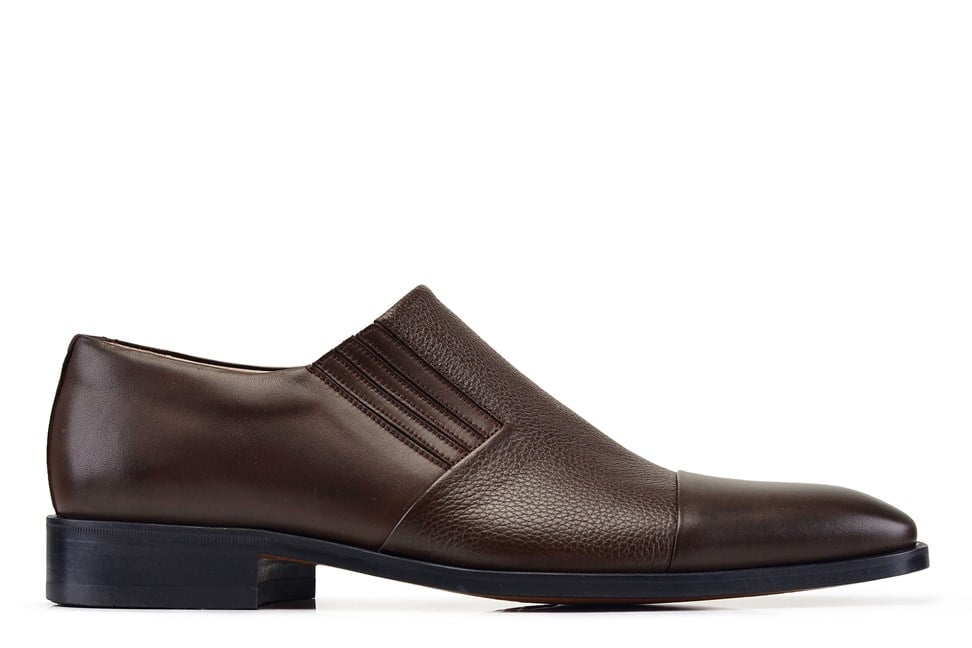 Kahverengi Klasik Bağcıksız Kösele Erkek Ayakkabı -37142-