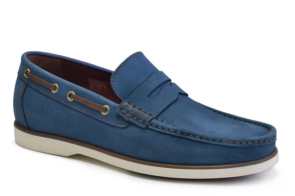 Mavi Günlük Loafer Erkek Ayakkabı -12580-