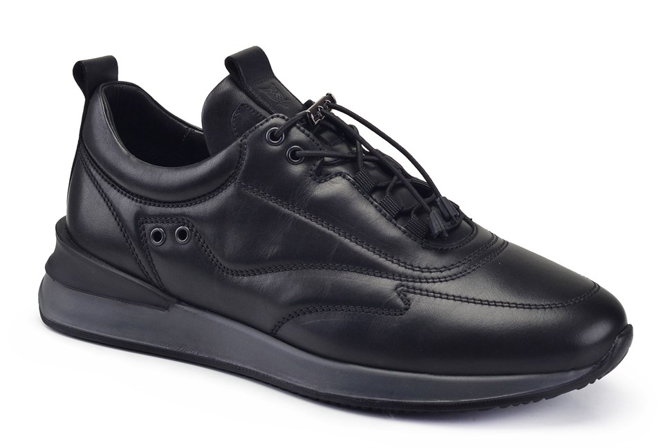 Siyah Bağcıklı Erkek Sneaker -71153-