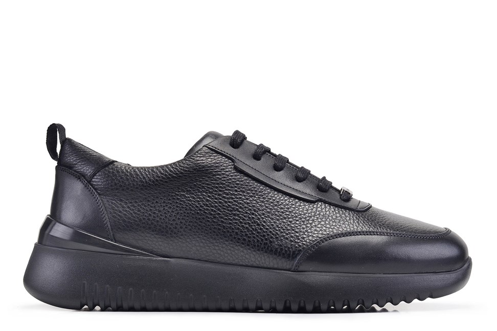 Siyah Bağcıklı Sneaker Erkek Ayakkabı -12416-