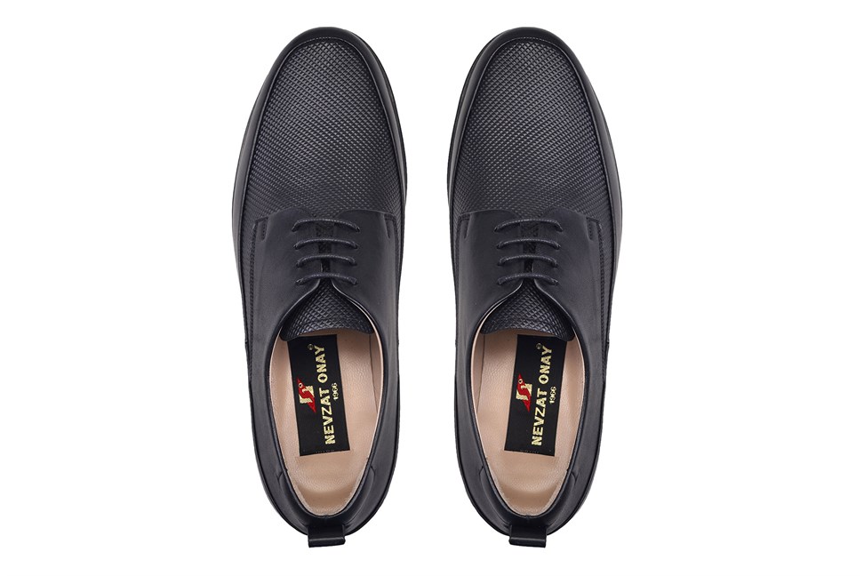 Siyah Günlük Bağcıklı Erkek Ayakkabı -12466-