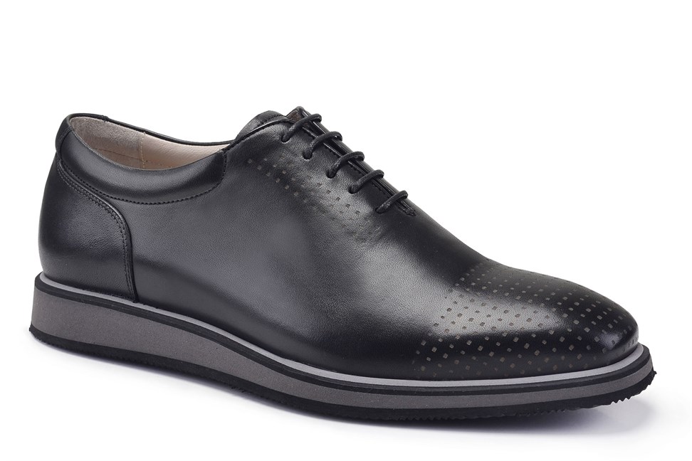 Siyah Günlük Bağcıklı Erkek Ayakkabı -12612-