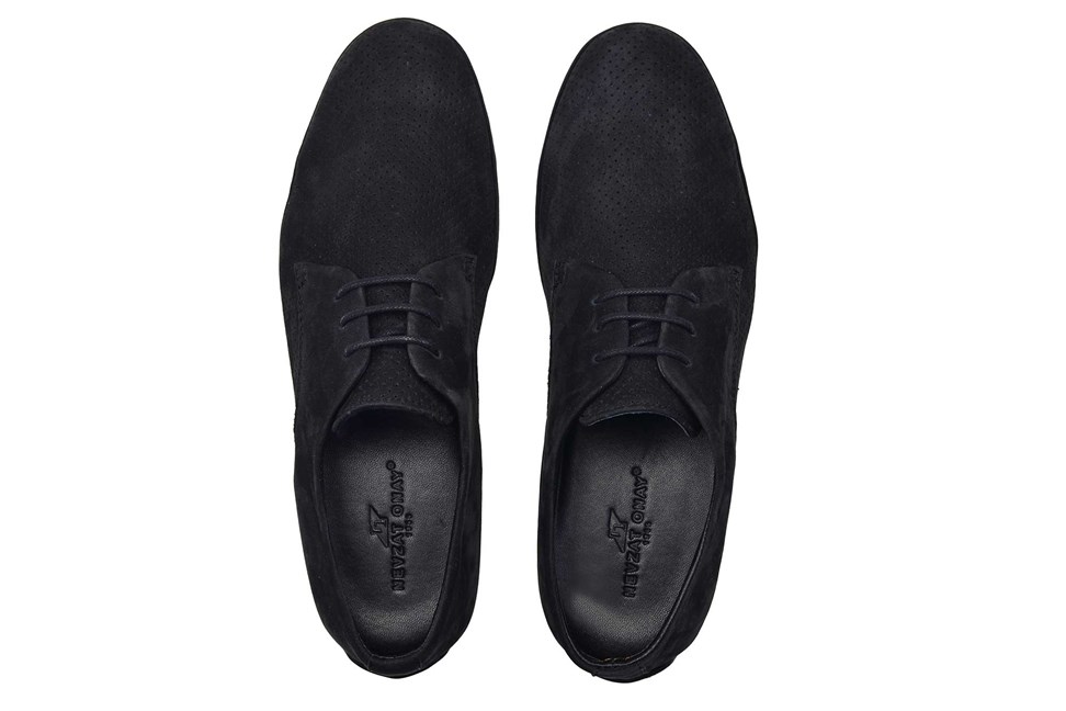 Siyah Günlük Bağcıklı Yazlık Erkek Ayakkabı -11772-
