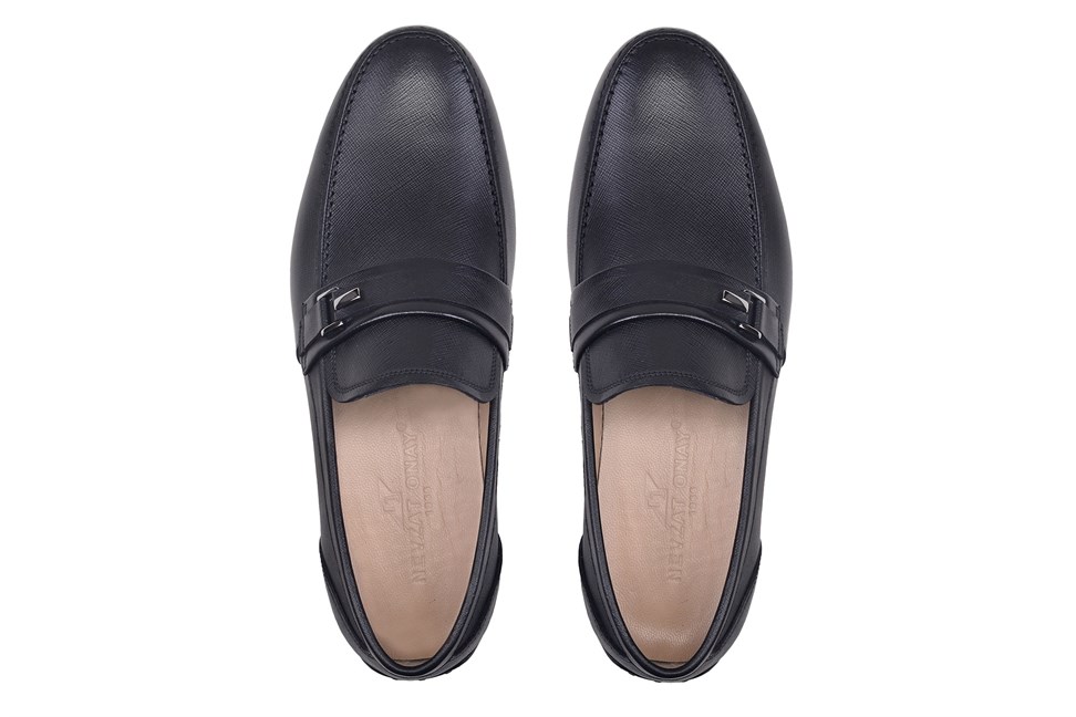 Siyah Günlük Bağcıksız Erkek Ayakkabı -12639-