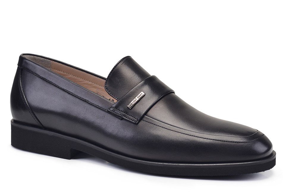 Siyah Günlük Bağcıksız Erkek Ayakkabı -12656-