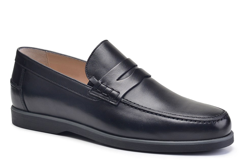 Siyah Günlük Loafer Erkek Ayakkabı -12589-