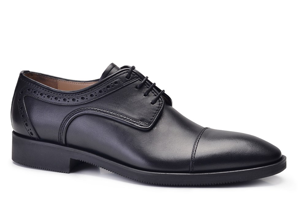 Siyah Klasik Bağcıklı Erkek Ayakkabı -11989-