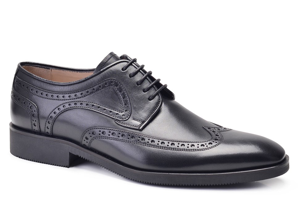 Siyah Klasik Bağcıklı Termo Erkek Ayakkabı -11858-