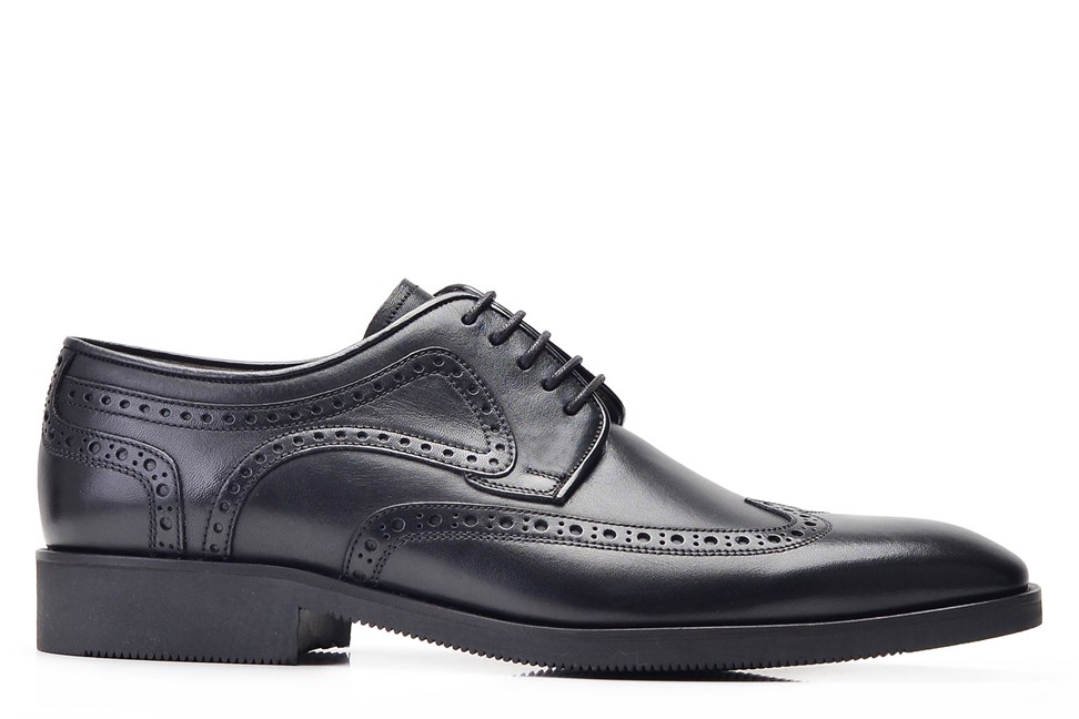 Siyah Klasik Bağcıklı Termo Erkek Ayakkabı -11858-