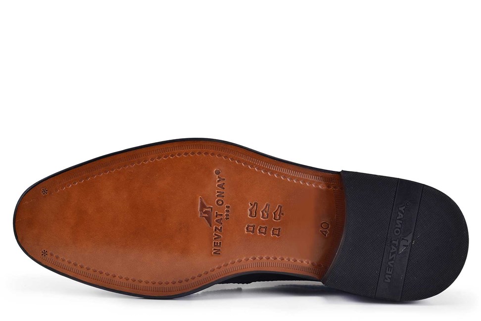 Siyah Loafer Kösele Erkek Ayakkabı -11657-