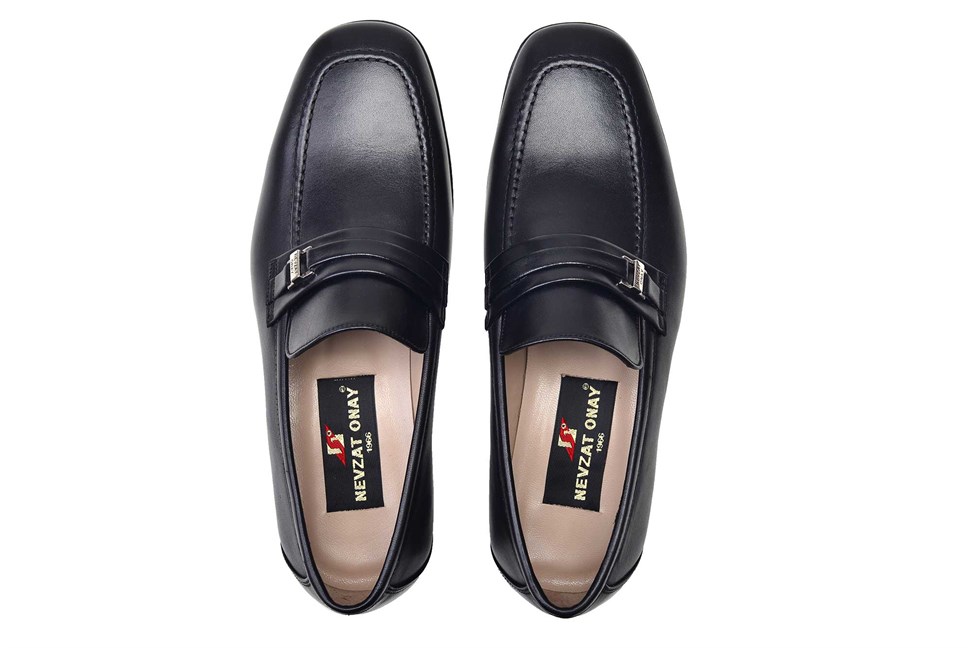 Siyah Loafer Tokalı Erkek Ayakkabı -7039-