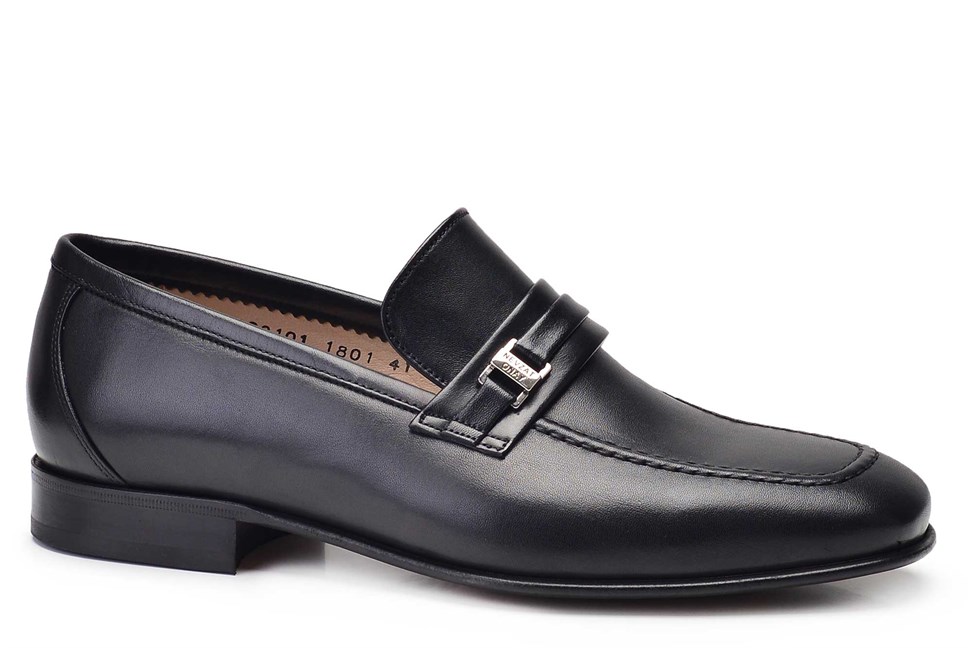 Siyah Loafer Tokalı Erkek Ayakkabı -7039-