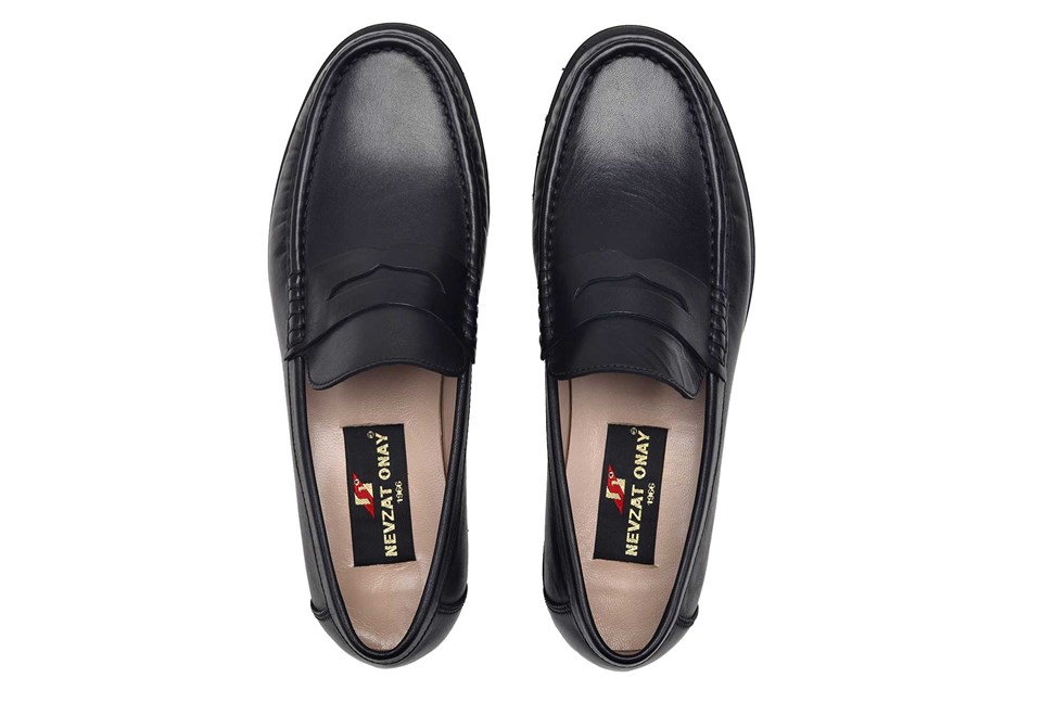 Siyah Yazlık Loafer Erkek Ayakkabı -11726-
