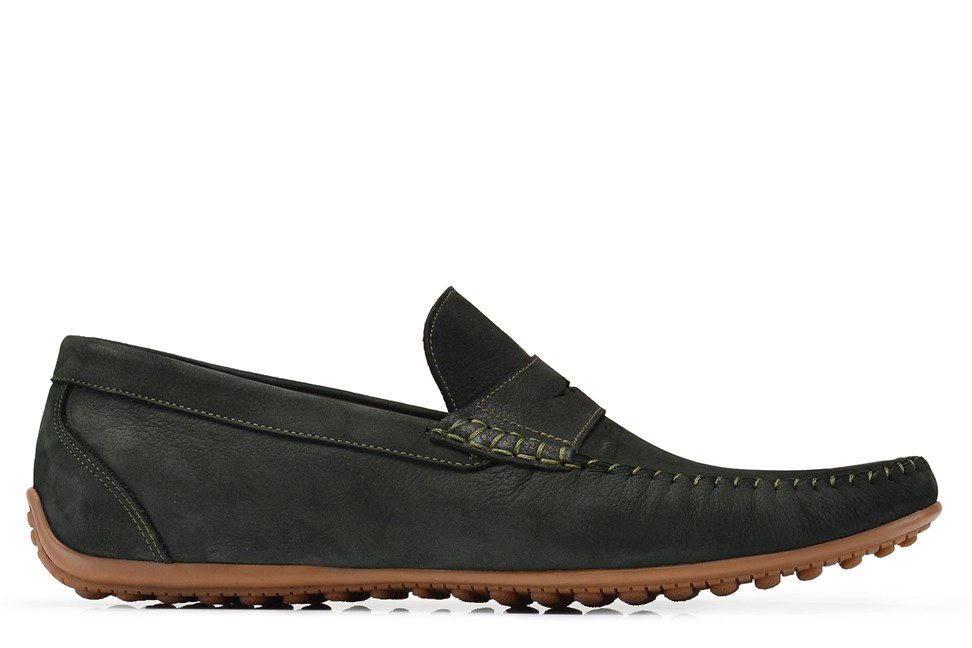Yeşil Günlük Loafer Erkek Ayakkabı -12149-